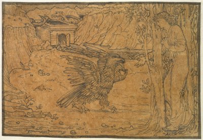 La historia de Cupido y Psique: El agua negra, c. 1864 - c. 1868 de Edward Burne Jones
